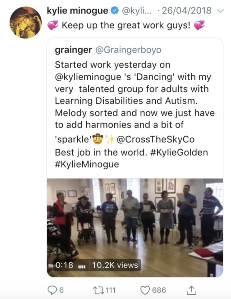 Other image for Pop star Kylie’s support for theatre group